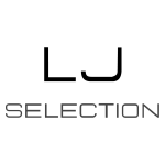 Logo LJ SELECTION, la l y la j negras y selection abajo en gris oscuro